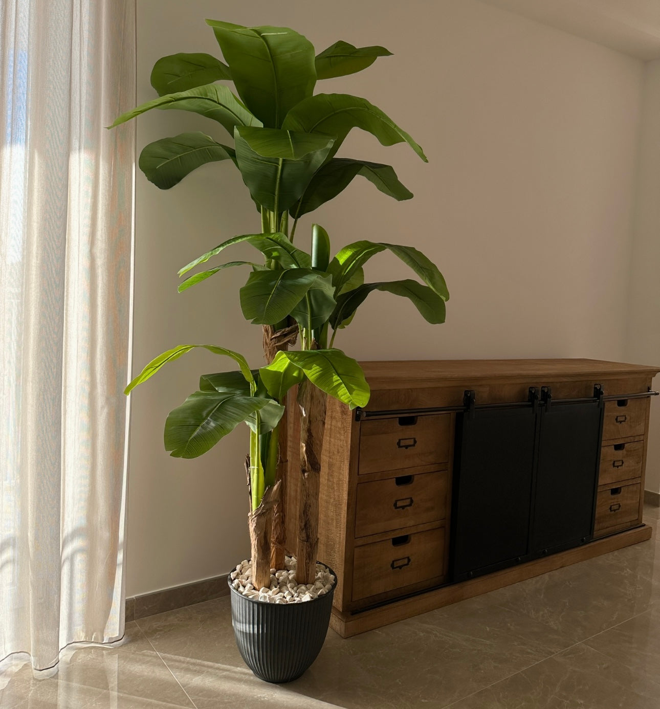 Albero di banana artificiale in vaso realistico da 120 cm Albero di banana artificiale in vaso realistico da 120 cm
