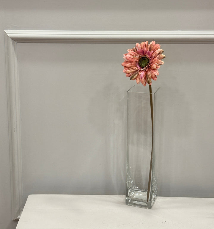 GERBERA-SFUMATURE DEL ROSA-H48cm- STELO SAGOMABILE.