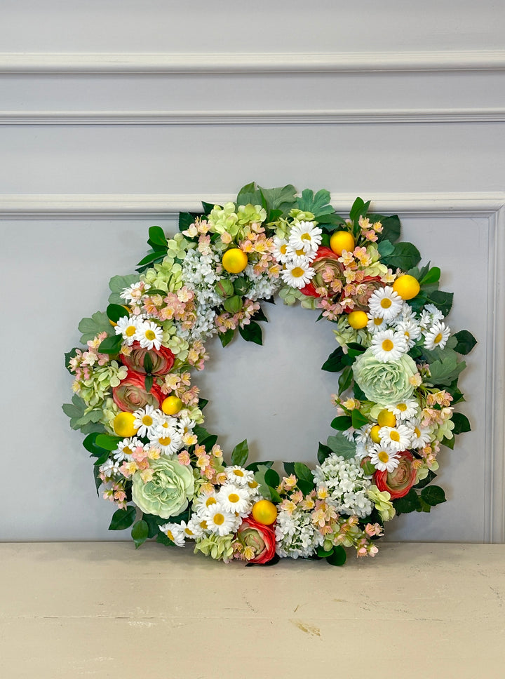GHIRLANDA-PRIMAVERA-COMPOSTA DA FIORI COME IN FOTO- DISPONIBILE IN 3 DIMENSIONI
