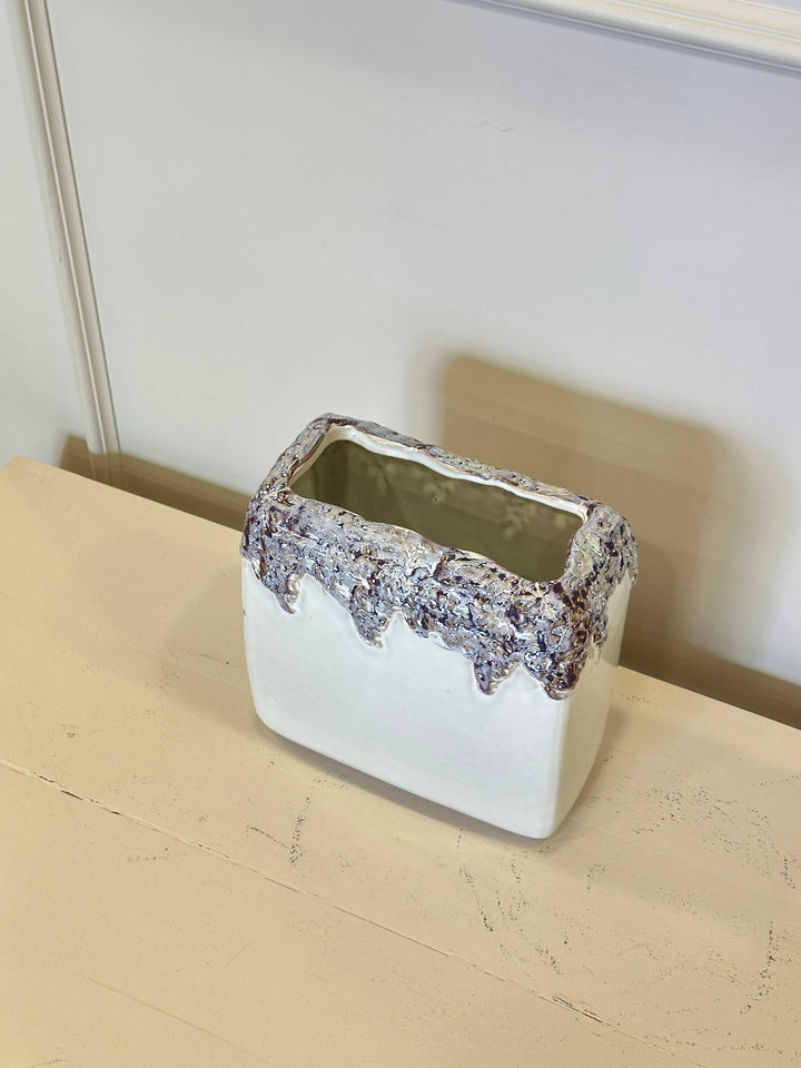 VASO-DA COLLEZIONE-LAVANDE BIANCHE- H30 X 22 X 13