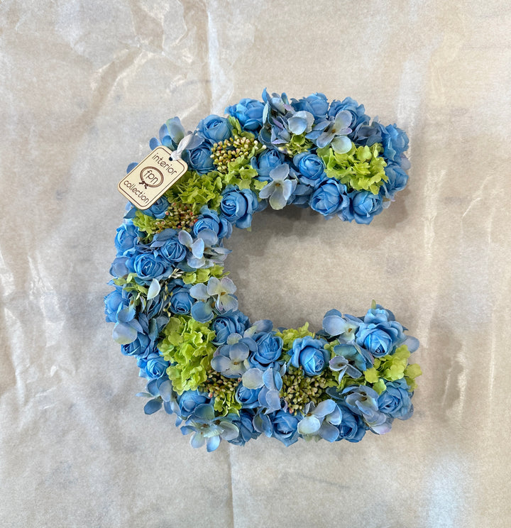 INIZIALE FIORITA CON FIORI VEROSIMILI-CON TONALITÀ COME IN FOTO