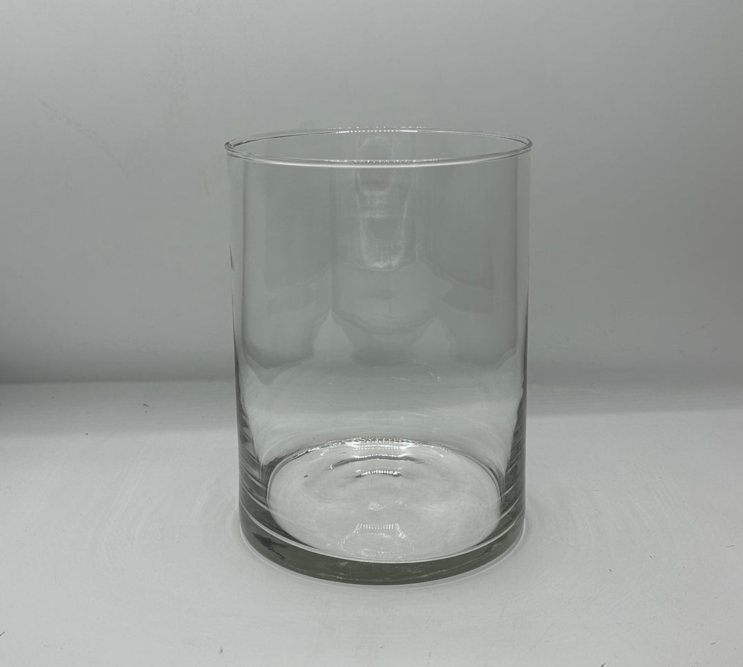 VASO-CILINDRO IN VETRO CLASSICO-MISURA H20cm X D 14cm