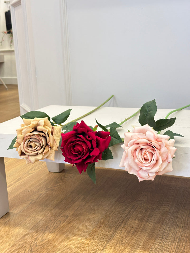 LUXURY-ROSES-VELVET-H70cm SAGOMABILE-DISPONIBILE IN 3 COLORAZIONI