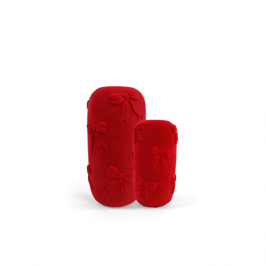 VASO-IN CERAMICA-RIVESTITO IN VELLUTO-DISPONIBILE IN DUE DIMENSIONI.