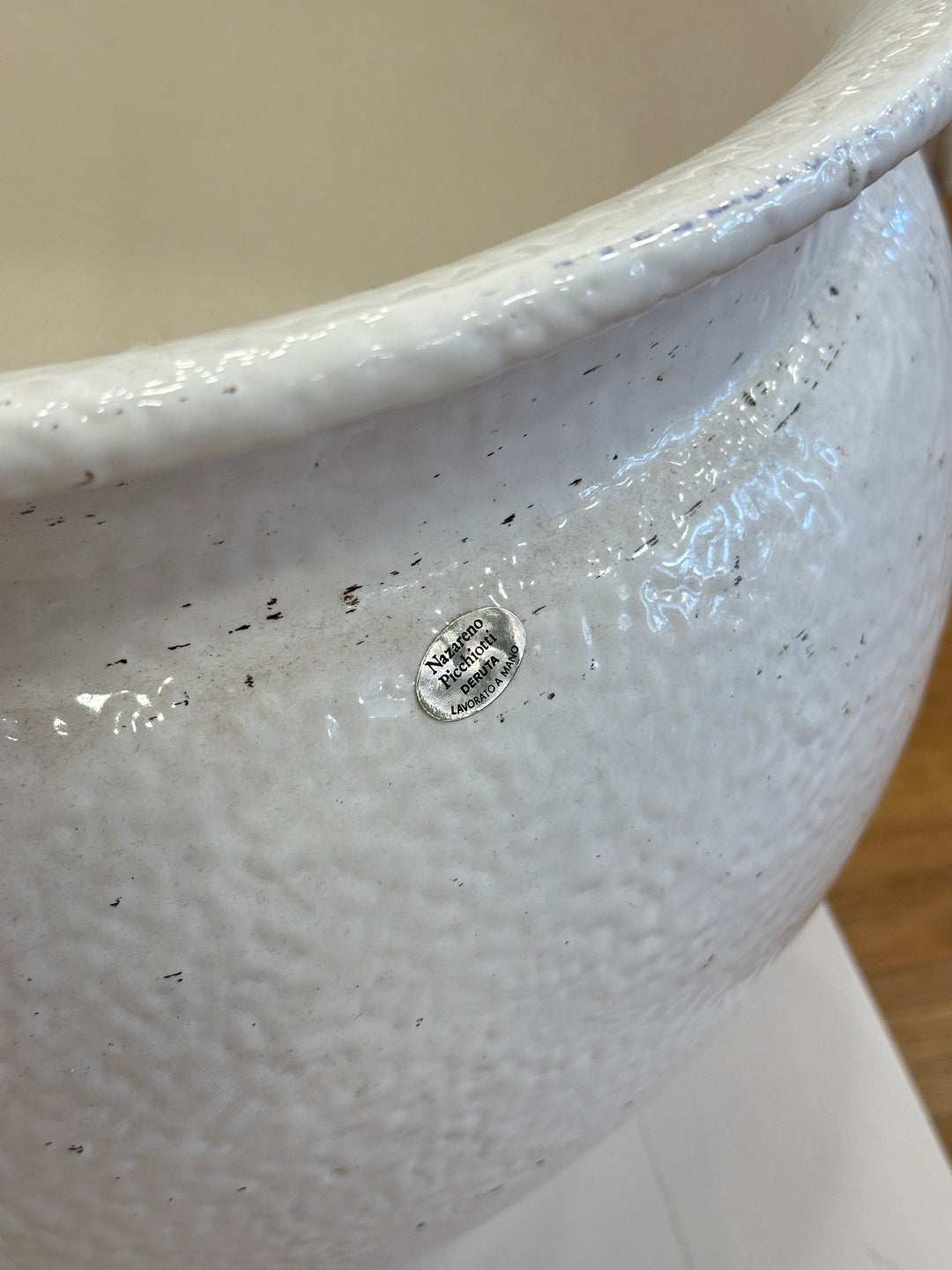 VASO-SOTTOPIANTA-CERAMICA DERUTA-DA COLLEZIONE-h40cm x 30