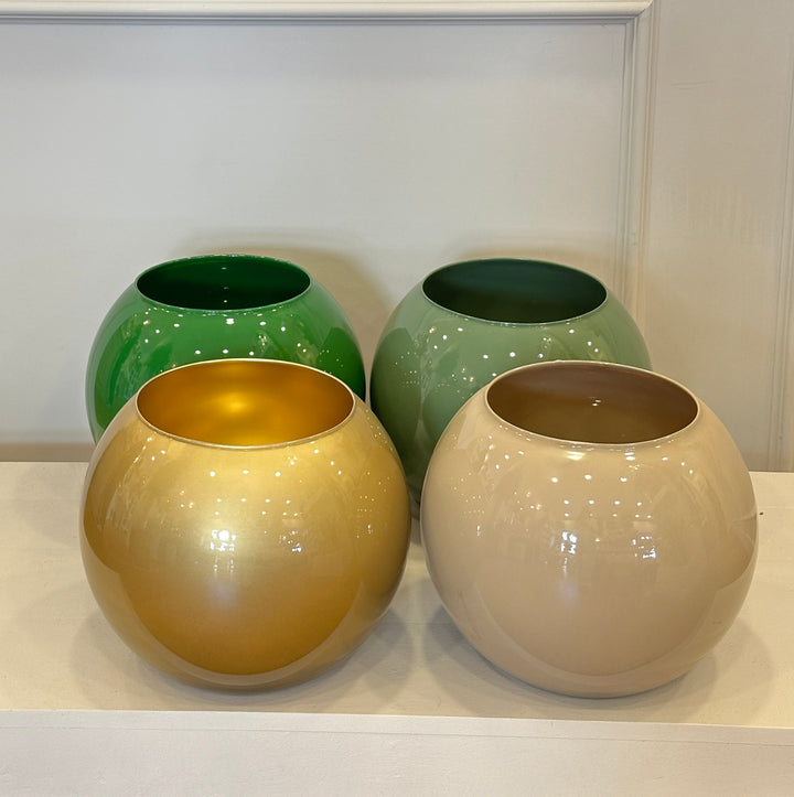 SFERA-IN VETRO-DIAMETRO30cm-DISPONIBILE IN QUATTRO COLORI