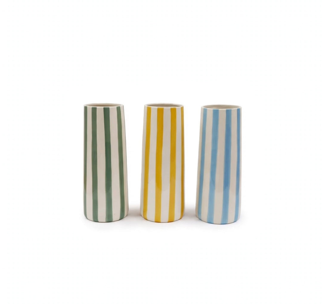 VASO-SOLEIL-A STRISCE-H35cm x 14-DISPONIBILE IN TRE COLORAZIONI