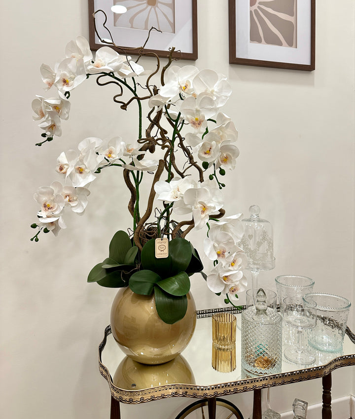 ORCHIDEA-MODERN GOLD-ARTIFICIALE-REAL TOUCH-H90cm