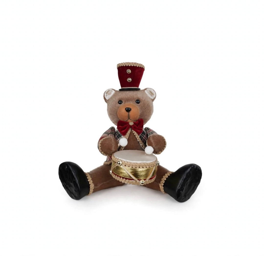 ORSO-SEDUTO-CON TAMBURO-H33cm x 34