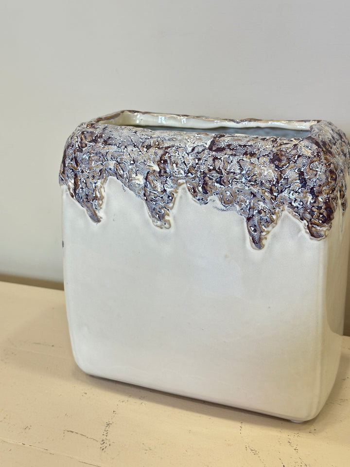 VASO-DA COLLEZIONE-LAVANDE BIANCHE- H30 X 22 X 13