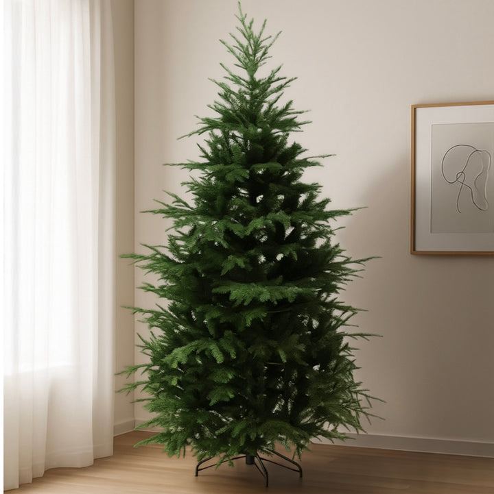RE-WILD-ABETE-VERDE NATURAL CON PUNTE IN REALC TOUCH-PE+ PVC-APERTURA A OMBRELLO-DISPONIBILE IN 3 MISURE