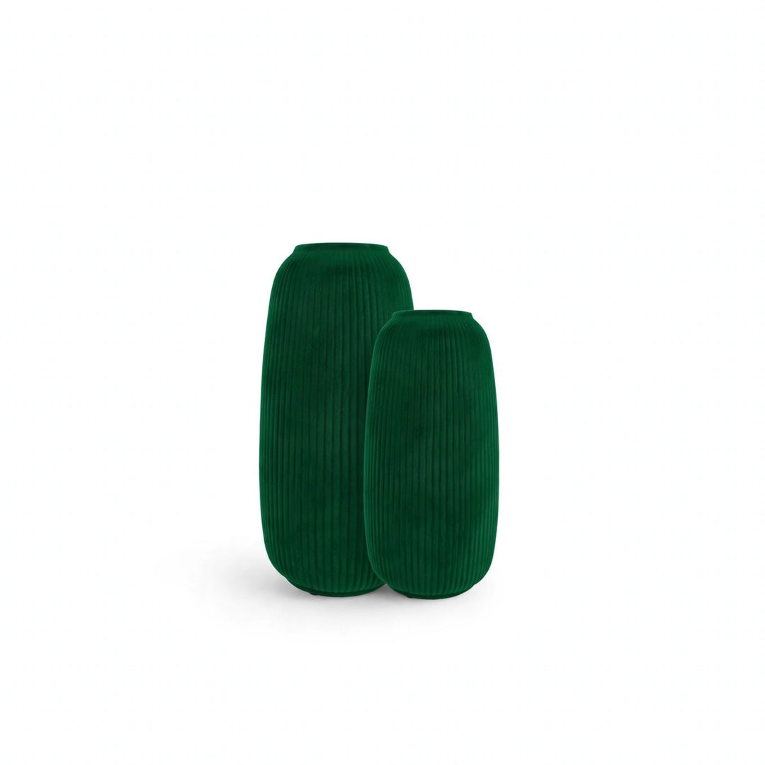VASO-IN CERAMICA-RIVESTITO IN VELLUTO-DISPONIBILE IN DUE DIMENSIONI.