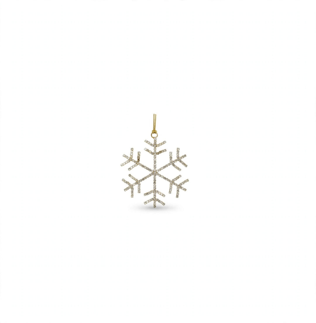 FIOCCO DI NEVE-CON STRASS-DA APPENDERE-9cm