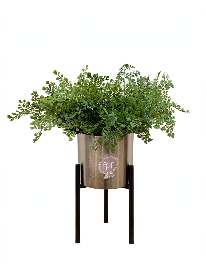 CAPELVENERE-ARTIFICIALE-REAL TOUCH-COMPOSTA COME IN FOTO CON VASO SOTTOPIANTA  DISPONIBILE IN 3 COLORAZIONI-H40cm