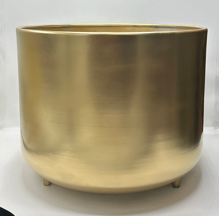 VASO-IN-METALLO-PORTA-PIANTA-COLOR-ORO-DISPONIBILE IN 3 DIMENSIONI.