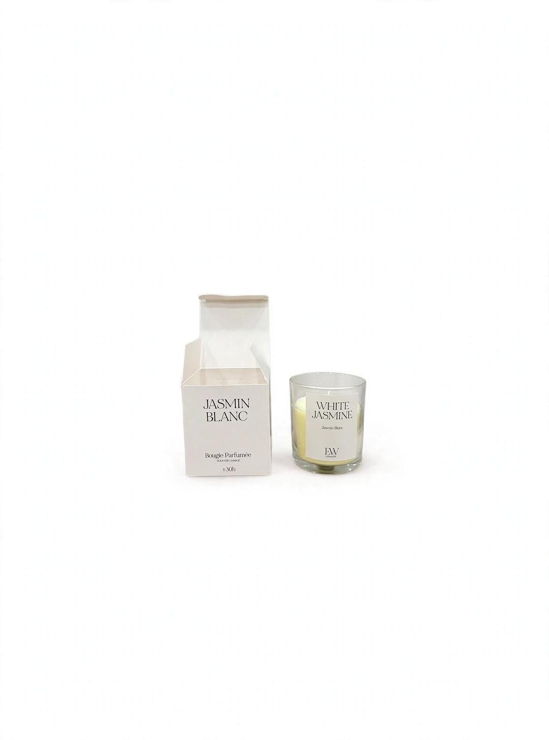 CANDELA-FRAGRANZA-GELSOMINO BIANCO-30 ORE -10cm