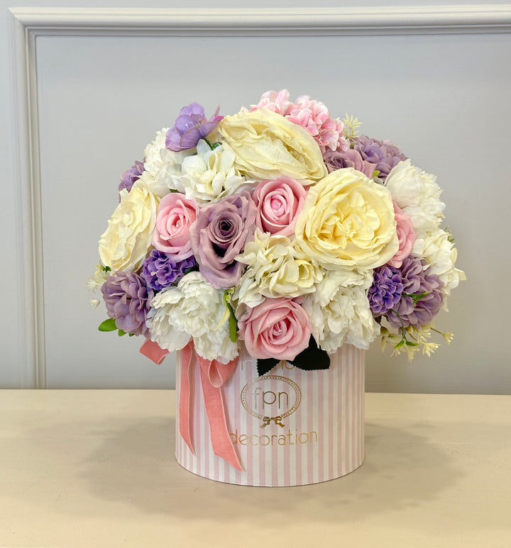 FLOVERY-BOX-COMPOSTA CON FIORI ARTIFICIALI-COLORI COME IN FOTO.