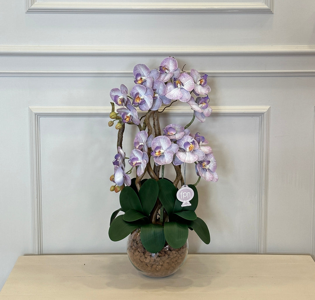 ORCHIDEA-CON VASO EFFETTO NATURALE -ARTIFICIALE-REAL TOUCH-H65cm