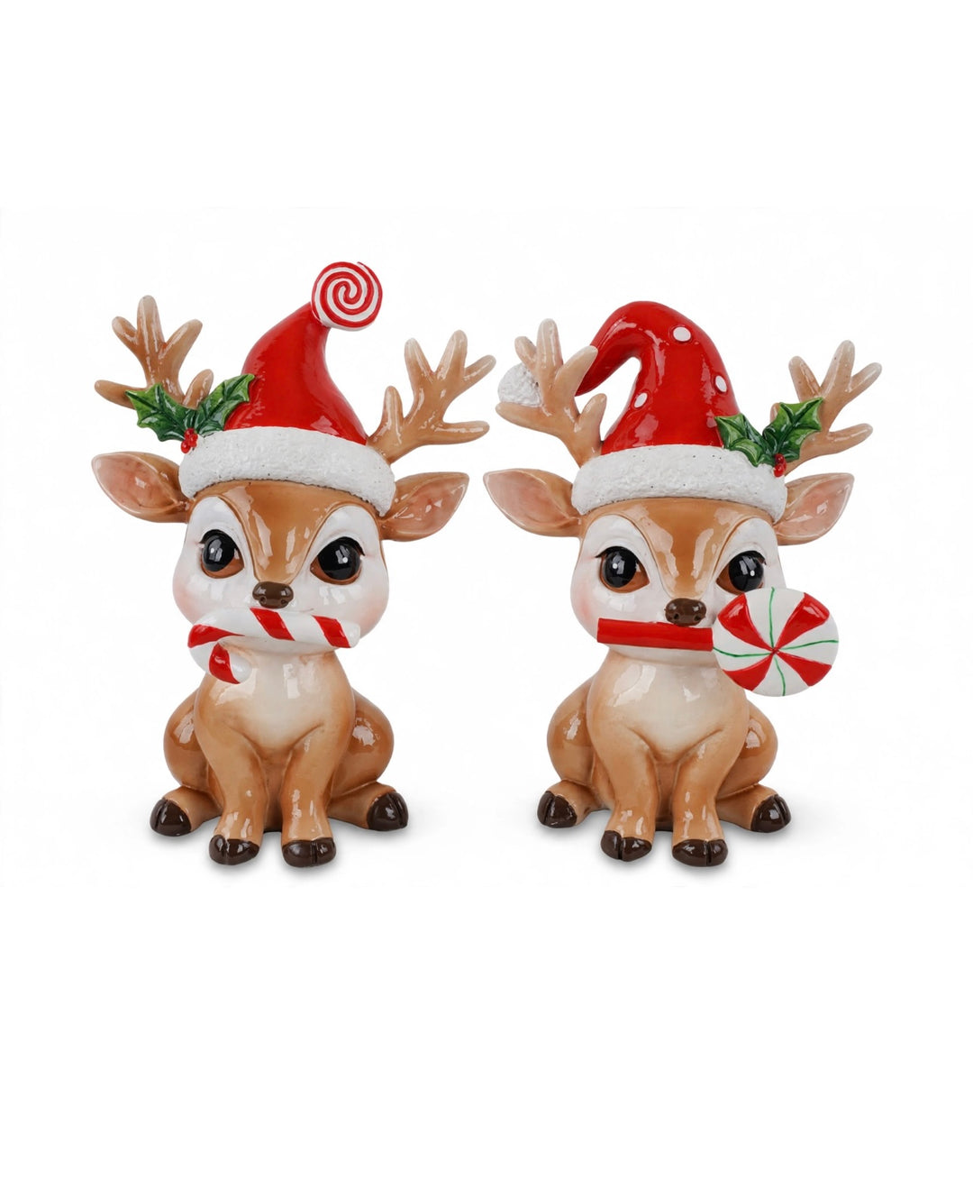 RENNE-IN POLIRESINA-SET DA 2-H16cm x 15cm