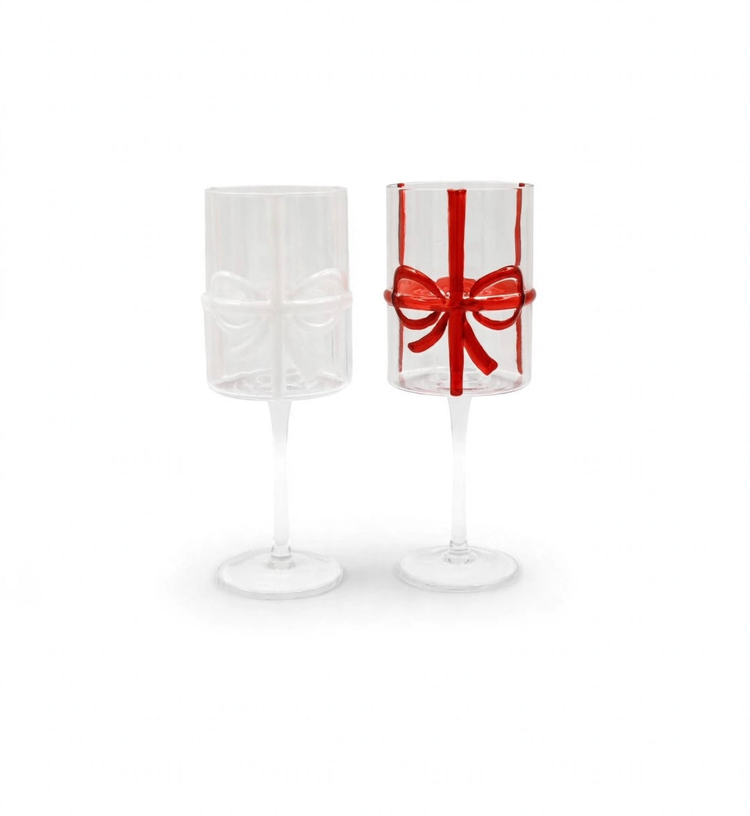 WINE-GLASS-CON FIOCCO ROSSO-22cm