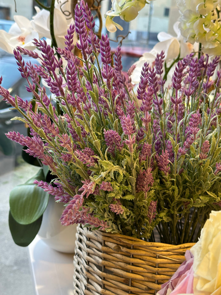FASCIO-DI LAVANDA-COMPOSTO DA 9 STELI-H30cm