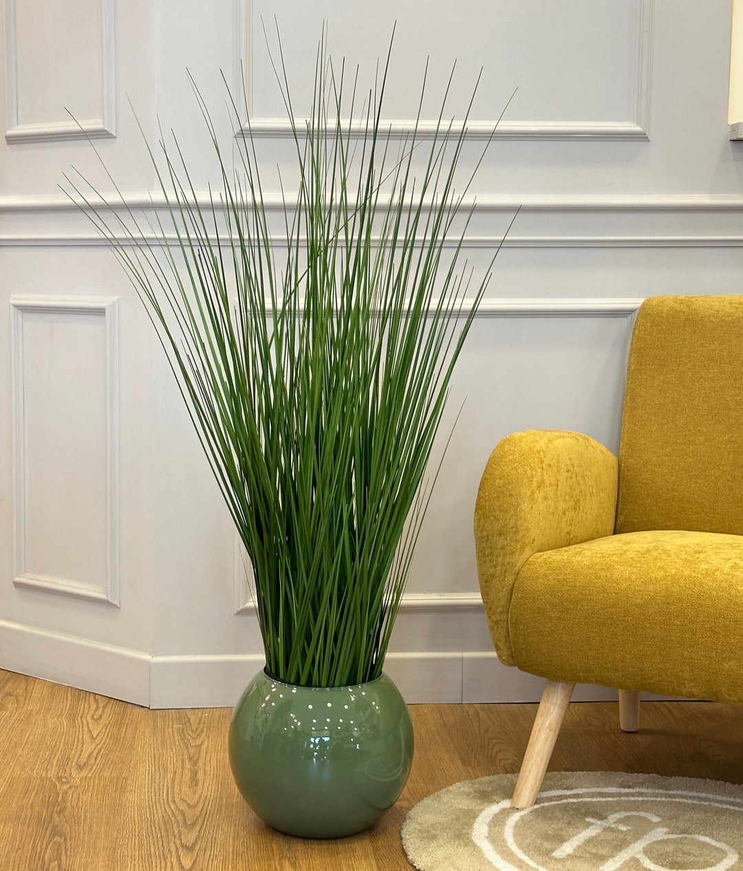 PIANTA-BELLGRASS-ARTIFICIALE-CON VASO A VOSTRA SCELTA-DISPONIBILE IN 4 COLORAZIONI-H110cm