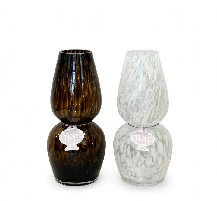 VASO-IN VETRO-LAVORAZIONE-MURANO-H34x D14Cm