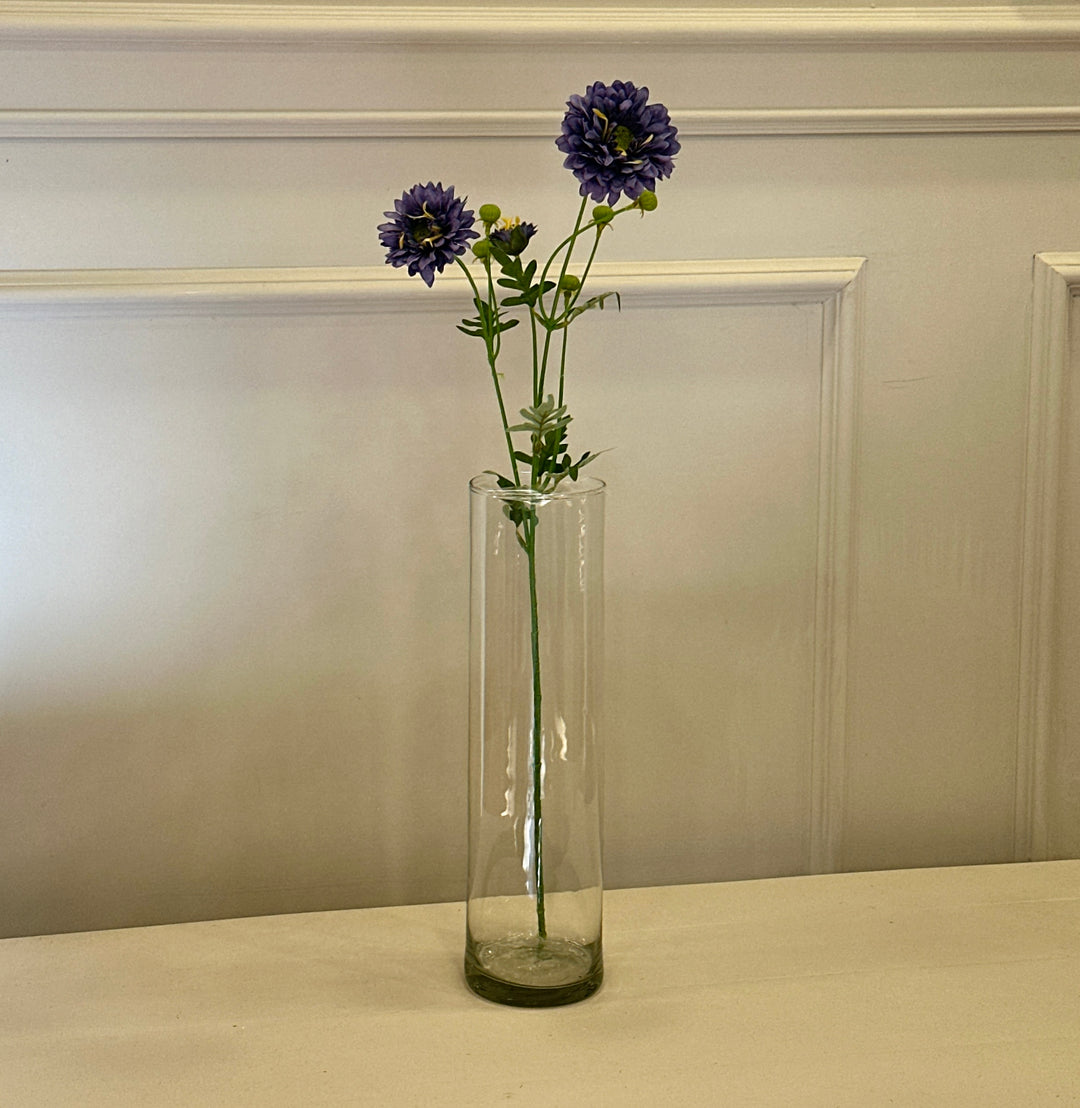 Scabiosa-artificiale-stelo a 3 fiori-63cm disponibile in quattro colorazioni.