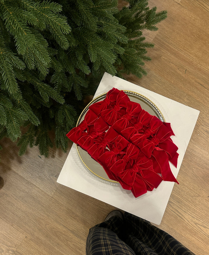 FIOCCHI-IN VELLUTO ROSSO-10cm