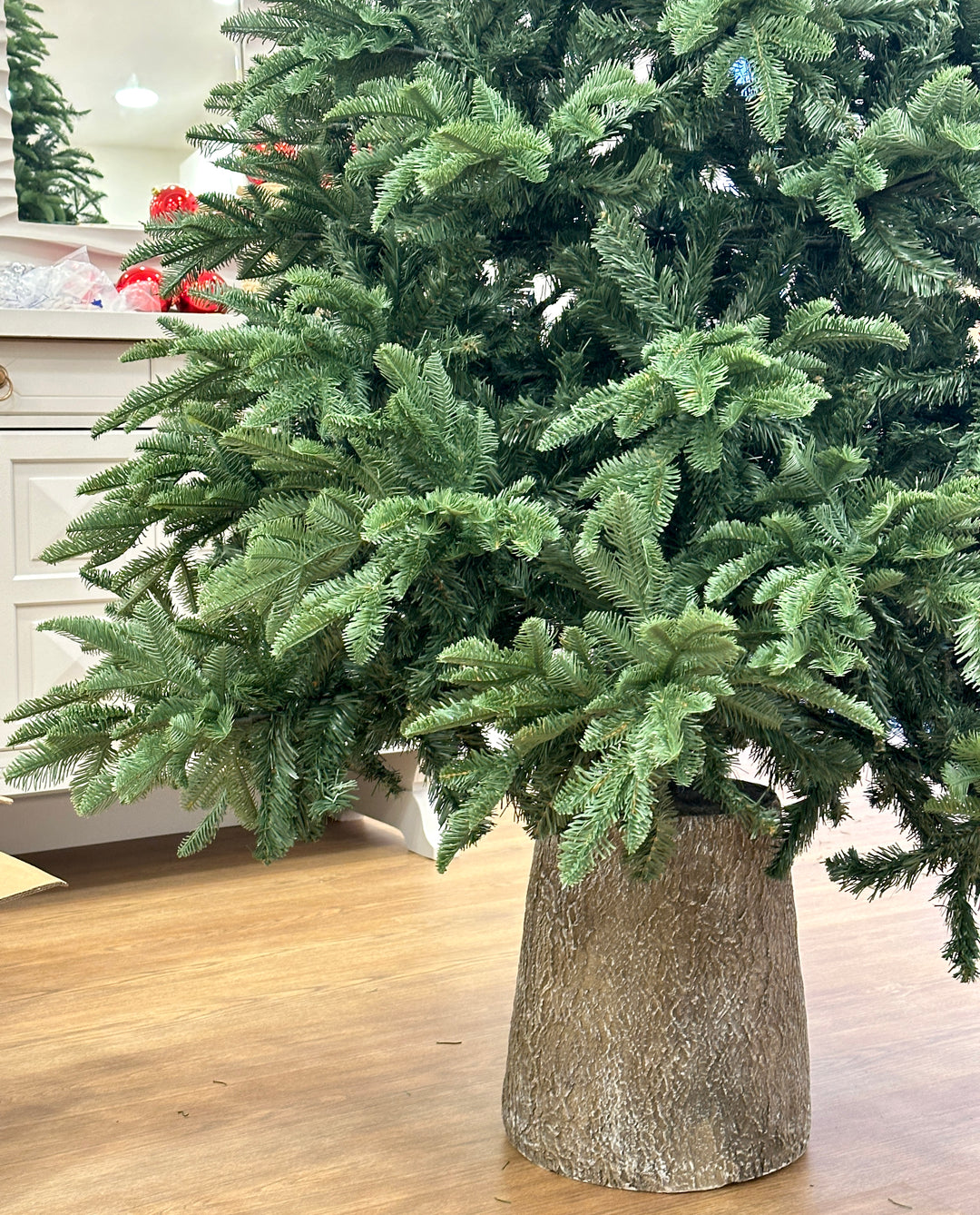 TRONCO-PER ALBERO-IN CEMENTO-EFFETTO LEGNO- H37cm.