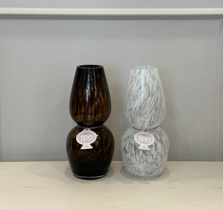 VASO-IN VETRO-LAVORAZIONE-MURANO-H34x D14Cm