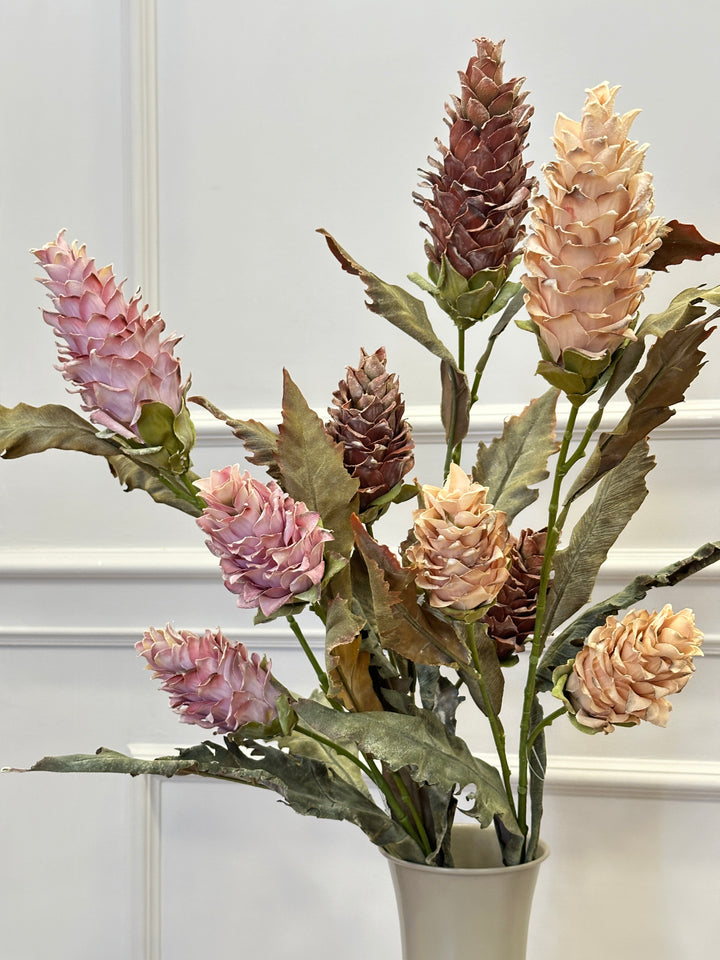 PROTEA-A TRE STELI-EFFETTO ANTICHIZZATO-DISPONIBILE IN TRE COLORAZIONI-H107cm