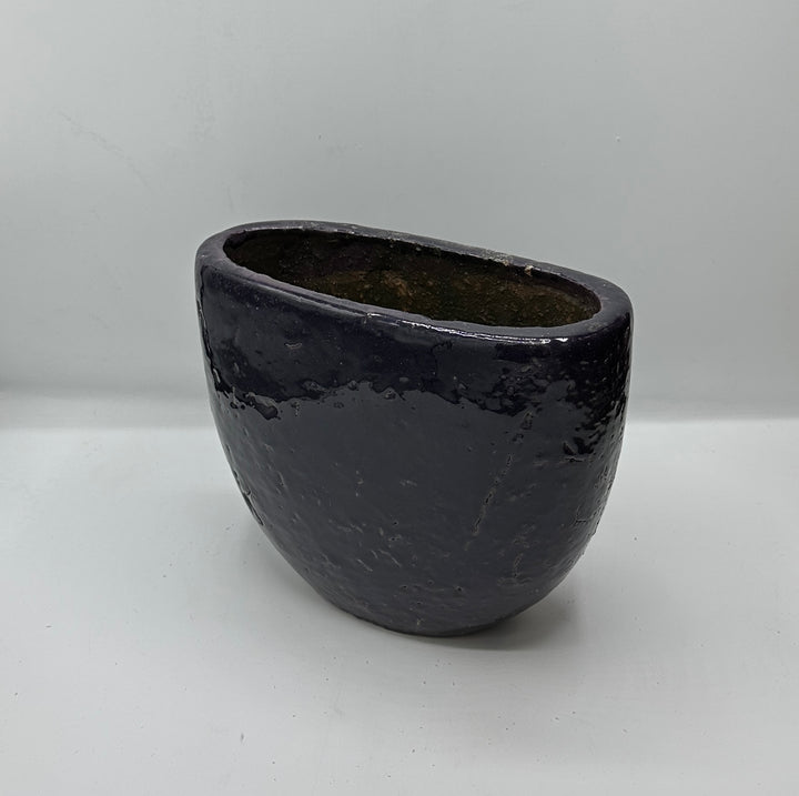 VASO-IN CERAMICA-VIOLA MISURE : H20x22x10