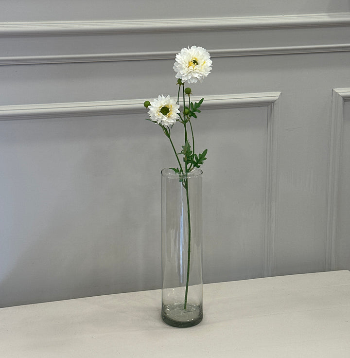 Scabiosa-artificiale-stelo a 3 fiori-63cm disponibile in quattro colorazioni.