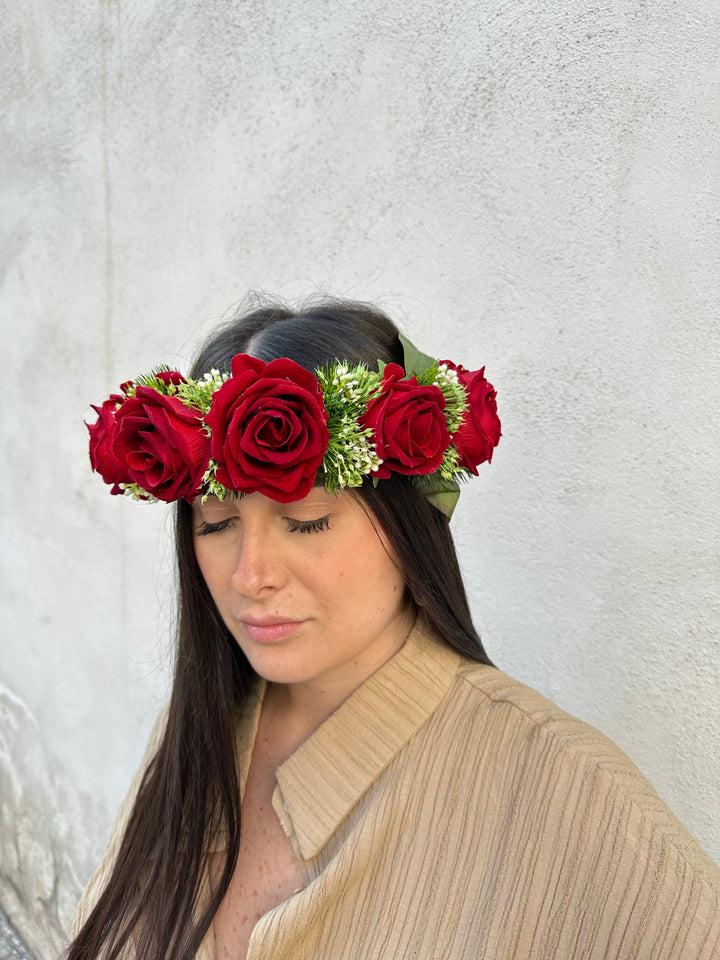 Coroncina rose rosse