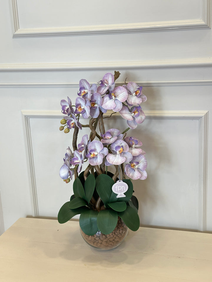 ORCHIDEA-CON VASO EFFETTO NATURALE -ARTIFICIALE-REAL TOUCH-H65cm