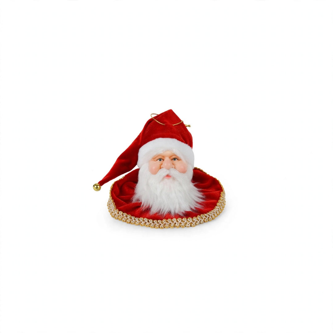 TESTA-BABBO NATALE DA APPENDERE-ROSSO-H30cm