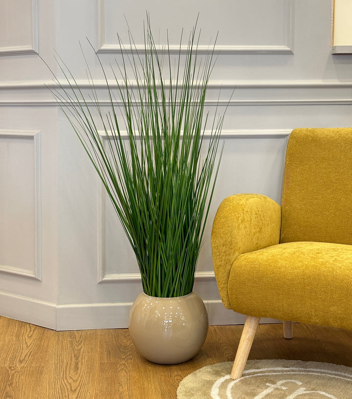 PIANTA-BELLGRASS-ARTIFICIALE-CON VASO A VOSTRA SCELTA-DISPONIBILE IN 4 COLORAZIONI-H110cm