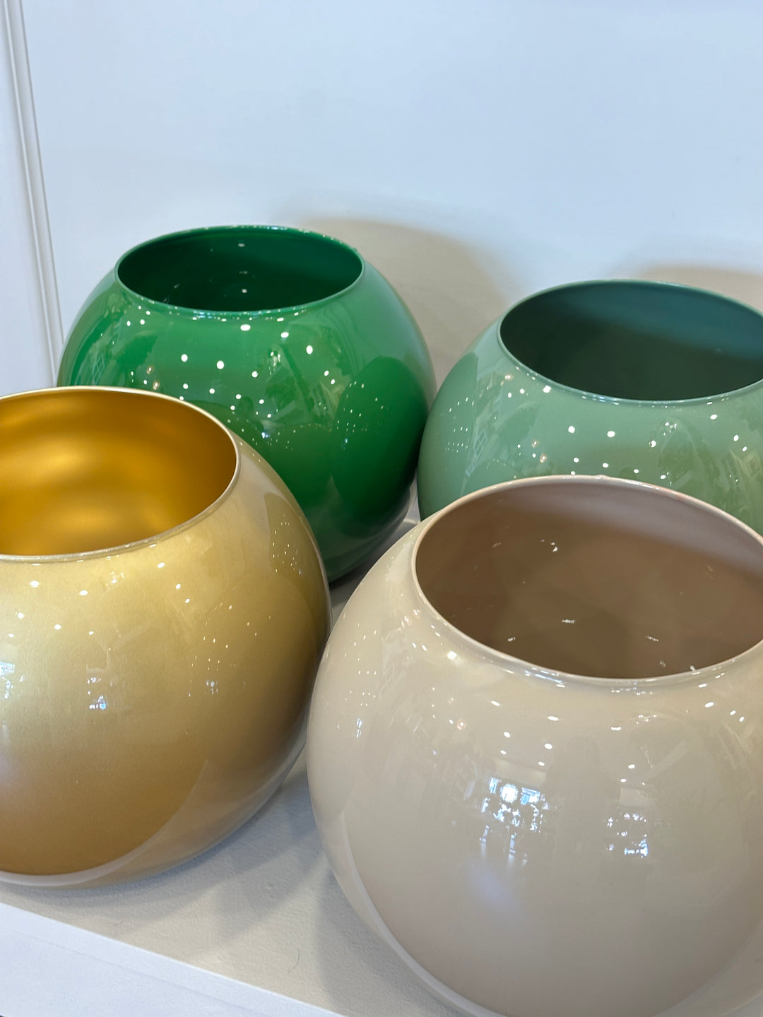 SFERA-IN VETRO-DIAMETRO30cm-DISPONIBILE IN QUATTRO COLORI