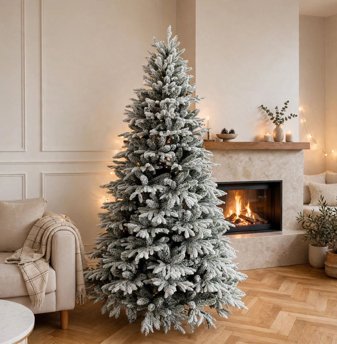 ALBERO-CANADA-INNEVATO-IN PE+PVC-DISPONIBILE IN 5 DIMENSIONI.