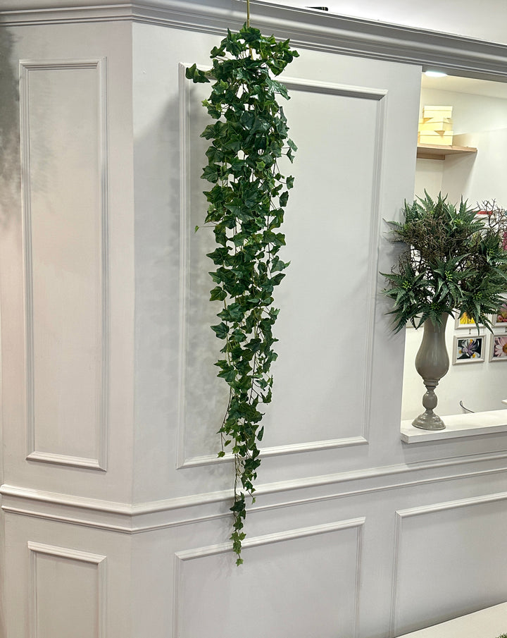 PENDENTE-EDERA VARIEGATA IN VERDE-H180cm