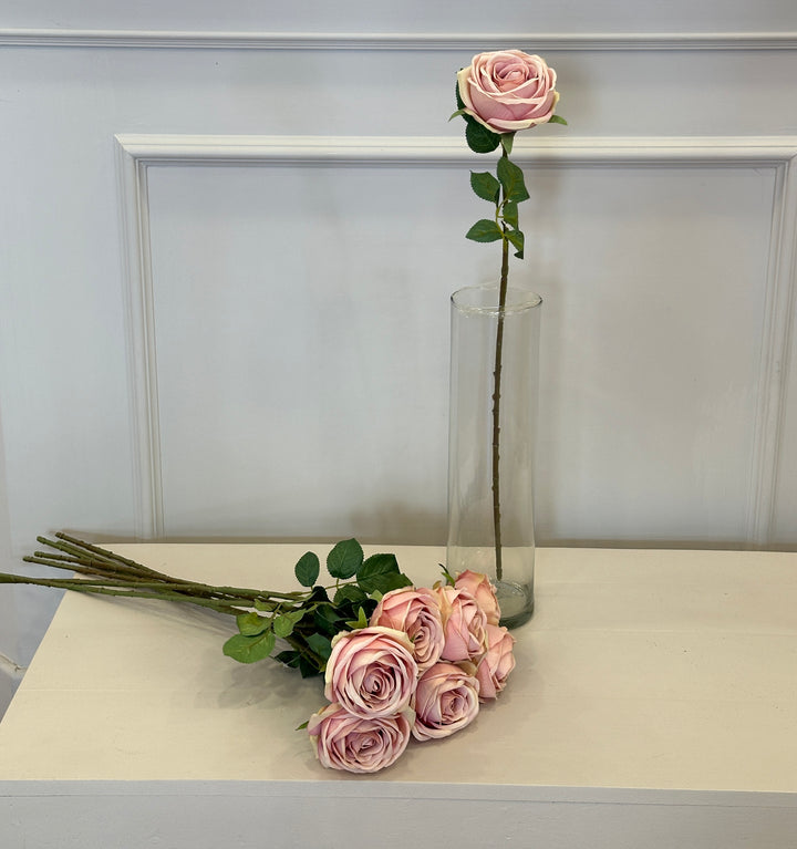 Rosa inglese artificiale Old rose-misura H60cm