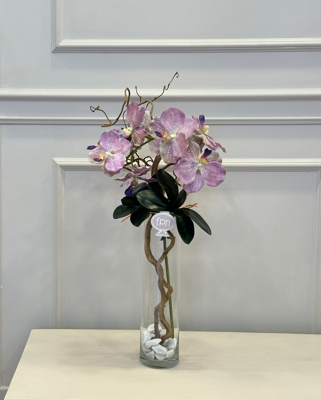 VASO-COMPOSTO-CON ORCHIDEA VANDA-H80cm