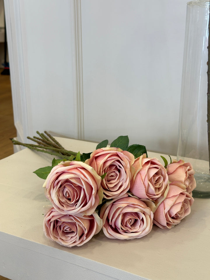 Rosa inglese artificiale Old rose-misura H60cm