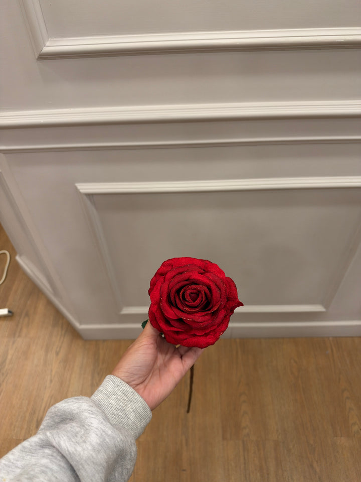 ROSA IN VELLUTO-ROSSA-h68cm