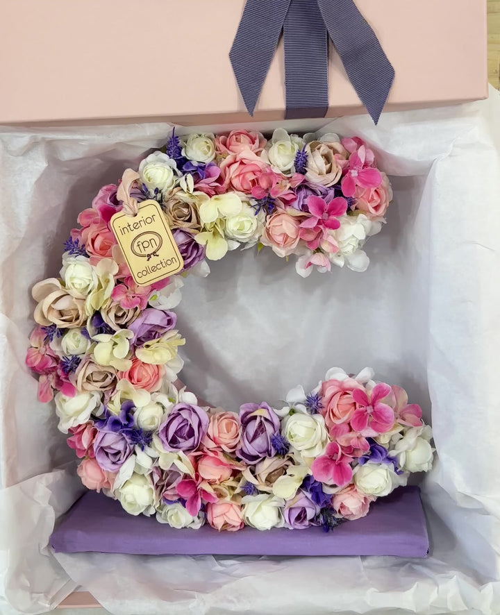 ARTIFICIAL FLOWER LETTER-palette Lilla
